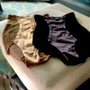 Set of 2 high waisted control briefs. SCANDAL size M one nude one black GUC